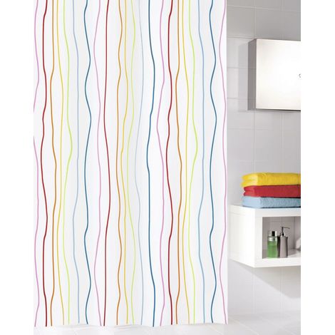 Kleine Wolke Duschvorhang Jolie multicolor, 180 x 200 cm Duschvorhänge