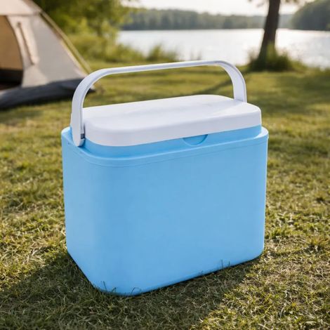 Glacière 10L Bleue - Intérieur Blanc - Plastique Rigide (1/5)