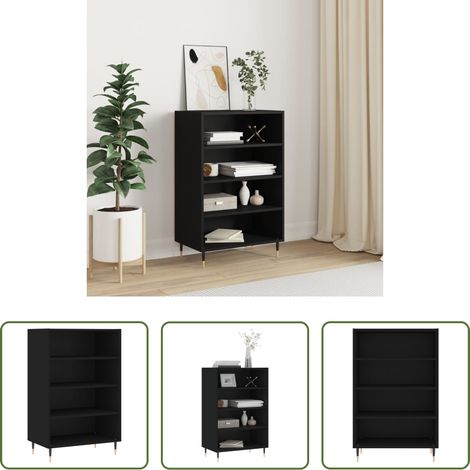 Holzwerkstoff - Highboard Schwarz 57x35x90 cm Holzwerkstoff (1/5)