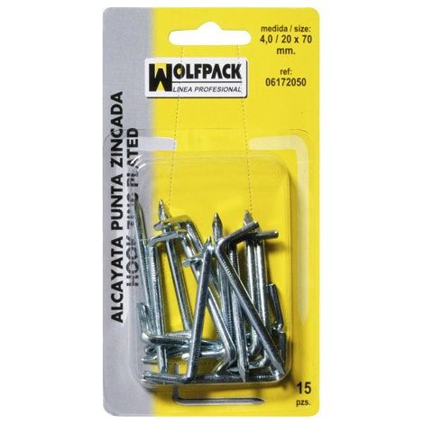 Verzinkte Spikes 4,0/20x70 mm. (Blister 15 Stück)