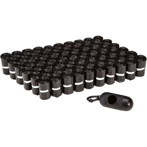 QORVA-Sac à crottes de chien avec distributeur, sac poubelle pour animaux de compagnie, fournitures de nettoyage pour animaux de compagnie, boîte de rangement pour toilettes à capsules, 40 rouleaux de