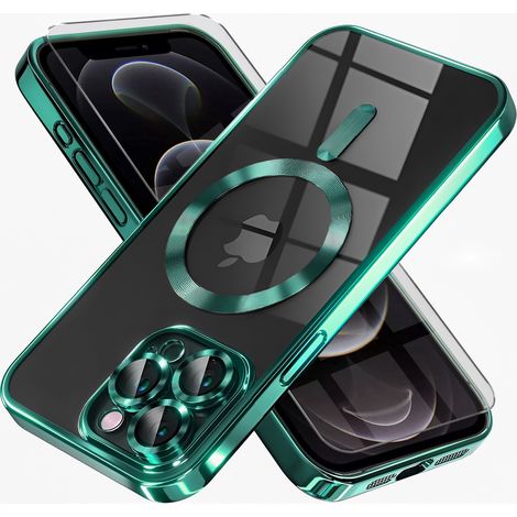 Custodia per iPhone 12 Pro, Electro MagSafe, verde + pellicola protettiva per lo schermo (1/5)