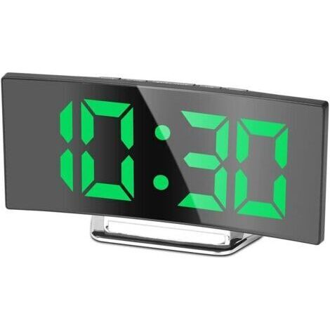 Réveil numérique pour chambre à coucher, écran miroir LED 7\ (1/4)