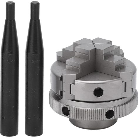 Mandrin de tour auto-centrant K02 50 M14, 4 mors réversibles mini industriels, mâchoires pour tour. (1/5)