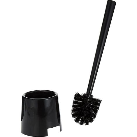 Scopino per WC in polipropilene, nero, 35,6 x 10,9 x 10,4 cm