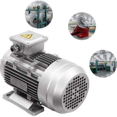 Moteur électrique, 1,5 kW, 380 V, 50 Hz, 1405 tr/min, diamètre d'arbre de 19 mm (1/5)