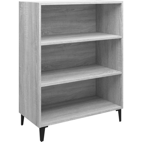 Credenza buffet cassettiera mobile contenitore organizer cucina soggiorno soggiorno Sonoma 69,5 x 32,5 x 90 cm derivati del legno grigio 020036428