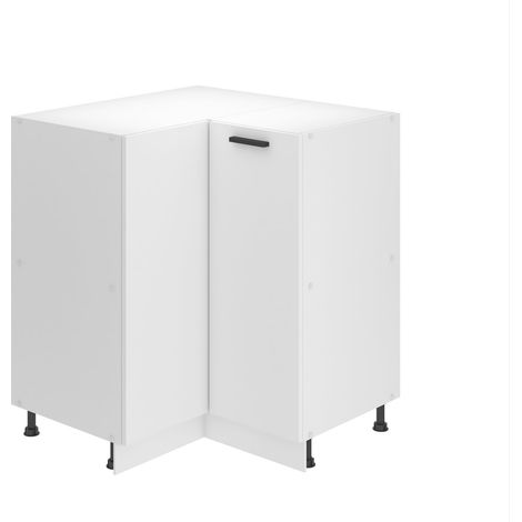 BELINI Meuble Cuisine Bas sans Plan de Travail SNP I Meubles de Cuisine - Taille: 90 x 90 x 82 cm I Meubles de Cuisine Angle - 1 Porte I Couleur : Blanc Mat (1/5)