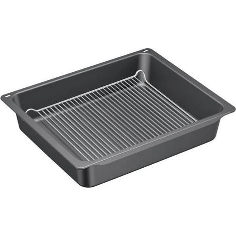Bosch HEZ633070 bandeja de horno negra de acero esmaltado duradero