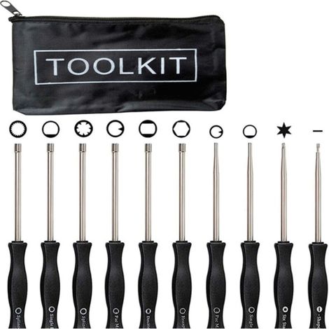Kit d'outils de réglage de carburateur avec sac à outils comprenant 10 tournevis de réglage (1/5)