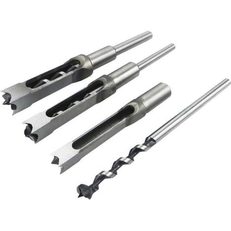 Foret Carré - Acier Trempé - Pour Mortaiseuse - Diamètres 6,4 mm 7,94 mm 9,5 mm 12,7 mm - Lot de 4 (1/4)