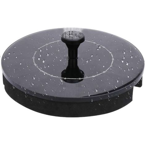 Pompe à eau solaire, bain d'oiseaux de jardin, lumière LED, fontaine flottante décorative (7V/1,4W)