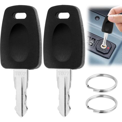 Juego de 2 llaves para equipaje compatibles con TSA, 002+007, llave universal multifuncional para equipaje con llavero, compatible con TSA002 007 para equipaje, maleta y contraseña.