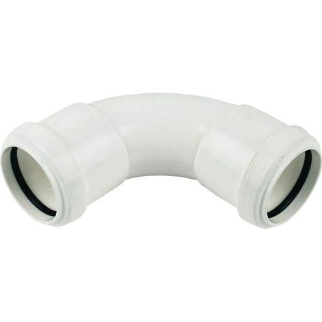 FloPlast 40mm Push-Fit Waste 92.5° Bend - White Polypropylene