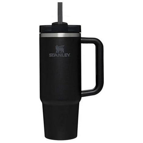Gobelet isotherme de 1,2 L (40 oz) avec couvercle à poignée et paille, en acier inoxydable, pour voiture (compatible Stanley).