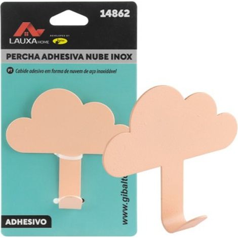 Percha Adhesiva Nube Lauxa Home Pack 12 Uds Colores Variados Acero Inoxidable  7.5x7cm 2kg