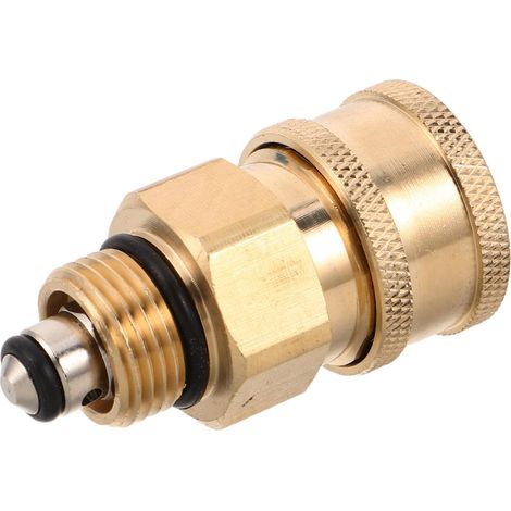 Raccord pour Nettoyeur Haute Pression M18x1,5 Mm Filetage Mâle 18 Mm, Adaptateur Rapide 3/8 Femelle Clapet Anti-Retour INOX, Pièces de Rechange pour Pompe, Accessoire Jardin (1/5)