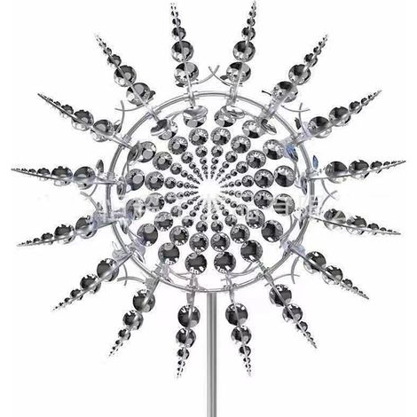 Kinetische Windmühlen-Skulptur aus Metall, Windmühle mit Garten, Windmühlen aus Edelstahl für die Terrasse