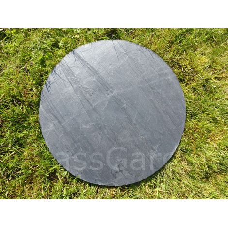 Pas Japonais Ardoise Rond 40 cm - Pack de 10 pièces (1/4)