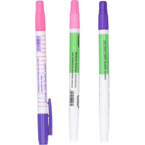 3Pcs Clothing Marking Pen DoubleHeaded Colorful WaterSoluble CrossStitch Marker (1/5)