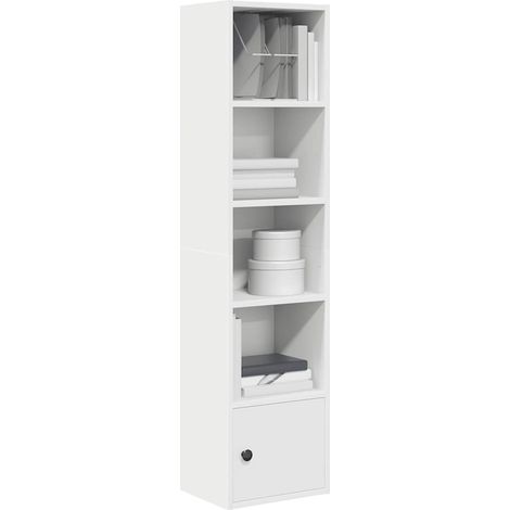 Bücherregal Weiß 31x24x127 cm Holzwerkstoff