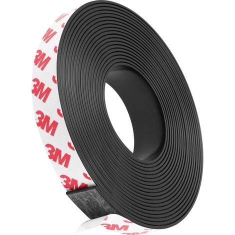 Bande Magnétique Autocollante, 2M Bande Magnétique Autocollante Forte avec Adhésive, 1.5CM x 1.5MM Bandes Souple Aimantée Magnétiques Autocollantes pour Aimants, Organiser, Présenter (1/5)