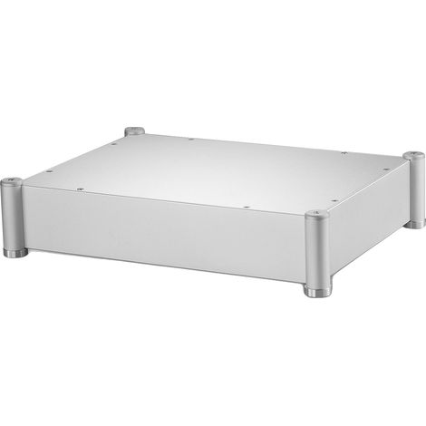 Enceinte d'amplificateur audio, dimensions externes 430mm x 330mm x 95mm, dimensions internes 394mm x 294mm x 74mm, matériau en alliage d'aluminium, épaisseur avant 4mm, poids net 4.5kg (1/5)