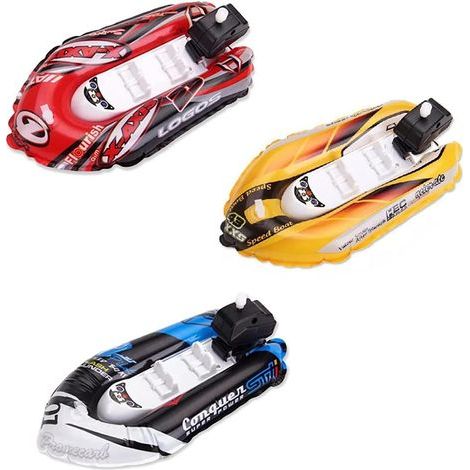3 pièces baignoire bateau jouet liquidation jouet bateau vitesse bateau enfants jouets aquatiques aléatoire rouge, jaune et bleu (1/5)