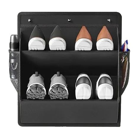 Organizador de zapatos, cinta adhesiva, diseño multiusos, negro. (1/2)