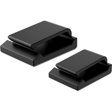 Organizzatore di cavi con 60 clip per cavi autoadesive, regolabili, in acrilico di alta qualità per riporre i cavi, fascette per cavi per ufficio/computer/caricabatterie (1/5)