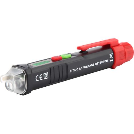 Stylo testeur sans contact à LED HT100, détecteur de tension alternative 040 °C