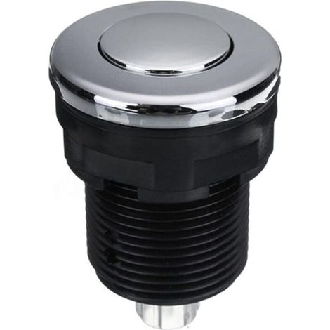 Interruptor de aire con botón pulsador para eliminación de desechos de bañera de hidromasaje negra de 34 mm (1/3)