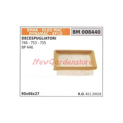 Filtro aria EMAK decespugliatore 746 753 755 BP 446 61120018