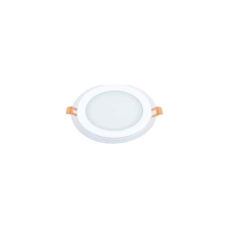 Panneau LED Encastré Lumière 3000k-6500k 12w Rond Am-cr-12 Avec Bord Transparent 00649