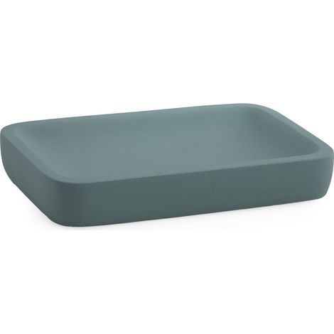 Portasapone Da Appoggio In Resina Azzurro Polvere Opaco  Yucca