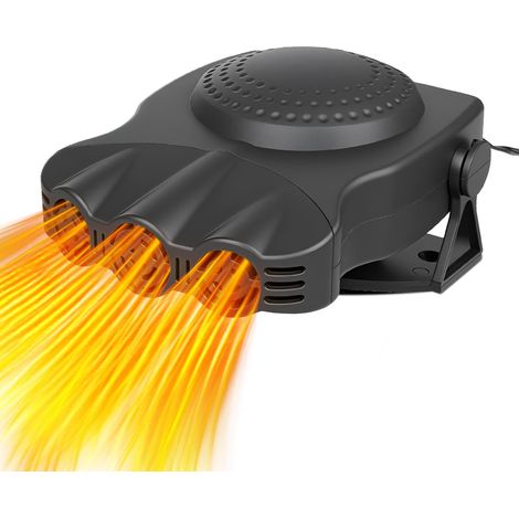 Ventilatore per sbrinamento auto, sbrinamento rapido in 30 secondi, raffreddamento dell'abitacolo, presa accendisigari a 3 uscite, ventilatore per parabrezza auto 2 in 1, riscaldatore per auto in cera