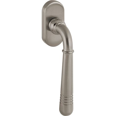 Landhausstil Zamak Fenstergriff 7mm Vierkant Fensterbeschlag matt vernickelt (1/2)