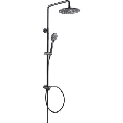CECIPA Sistema Doccia Colonna Doccia a Cascata Nera con Doccetta a 3 Funzioni Set Doccia in Acciaio Inox Doccia a Pioggia (Senza Rubinetteria) (1/5)