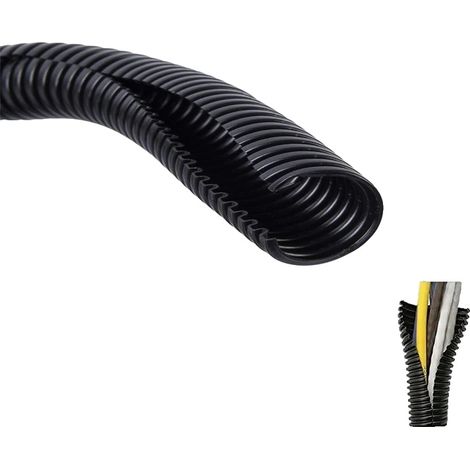 Tubo corrugado, resistente al calor, para gestión de cables, tipo anillo, 6 metros, diámetro exterior 10 mm. (1/2)