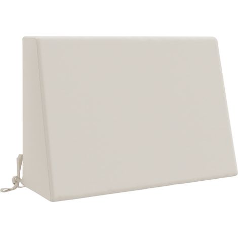 Coussin de dossier d'extérieur 100 % polyester Blanc 60 x 20 x 40 cm (1/5)