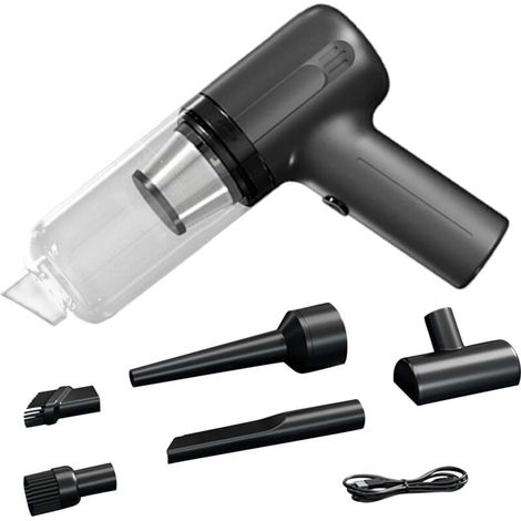 Miniaspiradora, aspiradora inalámbrica ligera para coche, aspiradora doméstica de 200 W, aspiradora de mano, aspiradora compacta, kit de limpieza para coche, accesorios para el hogar. (1/4)