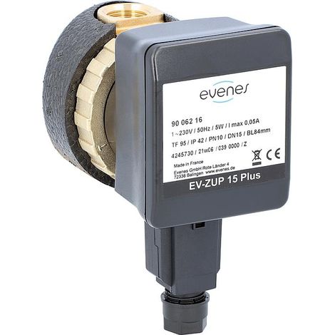 Zirkulationspumpe EV-ZUP 15 Plus 84mm Brauchwasserpumpe Trinkwasserpumpe EV-ZUP-ohne