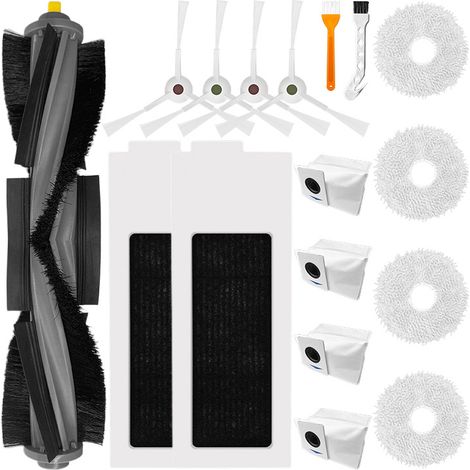 Accessori per aspirapolvere Ecovacs Deebot T20 Omni / T20 e Omni, 1 spazzola principale, 4 spazzole laterali, 4 panni, 2 filtri, 4 sacchetti, 2 spazzole di pulizia (1/5)