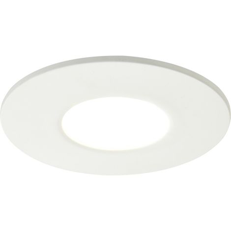 Litecraft Recessed Downlight Fire Rated LED Fixed Ceiling Spotlight - Matte White