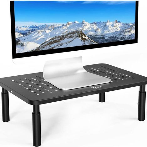 Rehausseur Ecran PC Bureau, Support de Moniteur Réglable en Hauteur (3 Types), Convient aux Moniteurs PC, Charge Maximale 20 kg (1/5)