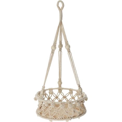 Supporto per fiori sospeso in corda di macramè, 60 cm (1/3)