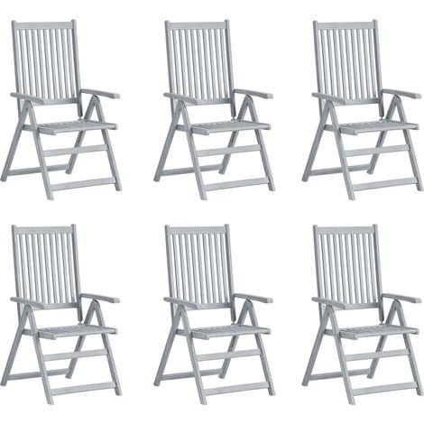 Maison Exclusive - Hochlehner Verstellbar 6 Stk. mit Auflagen Mas