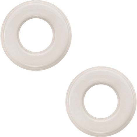 Lot de 2 Plaques Décoratives 1 Poste Garby Colonial – Porcelaine Blanche – Compatible Gammes GARBY, GARBY COLONIAL et DIMBLER – Pose En Saillie ou Encastrable – Finition Haut de Gamme - FONTINI (1/4)