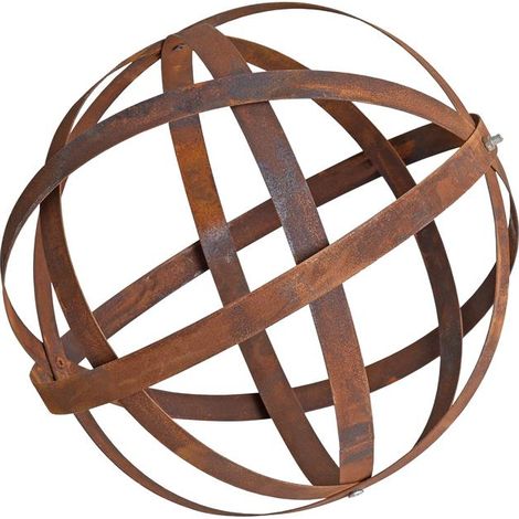 Rostkugel Edelrost Dekokugel Kugel 30-50 cm Bandeisen Gartendeko Rost Metall 30 cm
