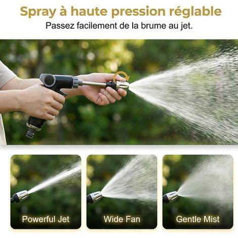 High Pressure Cleaner, 2026 High Pressure Gun with Fittings And Foam Tank, Pressure Cleaners Nozzles for Gutter, Terrace, Car, Pet (1Pcs) (1/4)